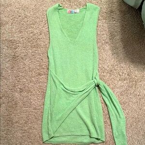 Free People Green Sleeveless Knit Dress. Size XS.